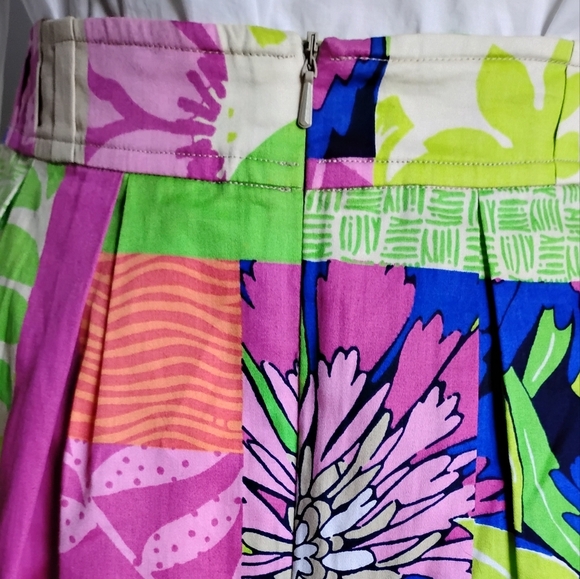 Lilly Pulitzer Classic Pleated Skirt Knee Length Colorful Pockets Size 2 - Picture 11 of 17